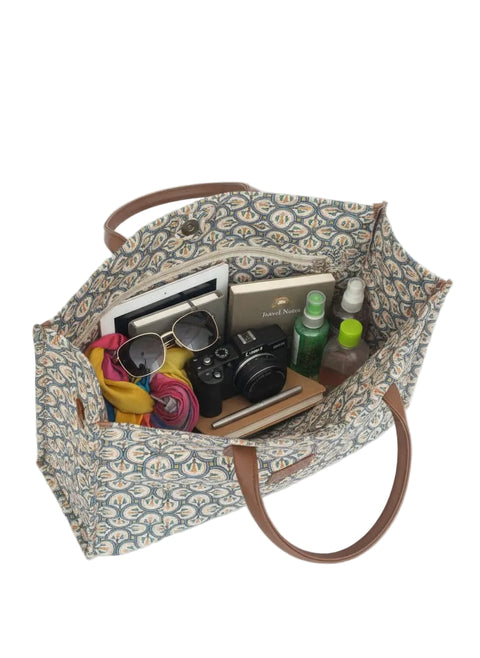 GEOMETRIC TRAVEL LEATHER BAG