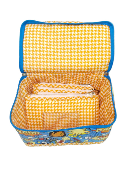 COMIC BOOK PRINT JEWELLERY POUCH ORGANISER