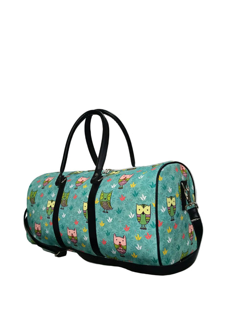 MIDNIGHT OWL PRINT DUFFLE BAG