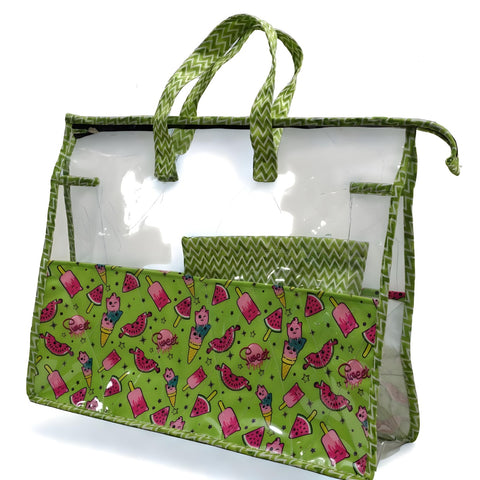 Tropical Bliss Print Swimming Bag