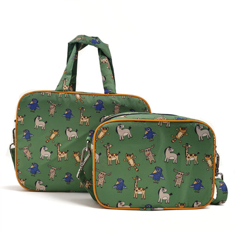 FOREST FRIENDS PRINT TRAVEL BAG