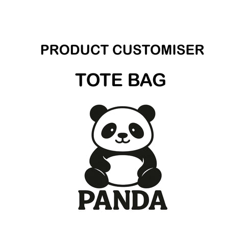 PANDA PRINT TOTE BAG CUSTOMISER