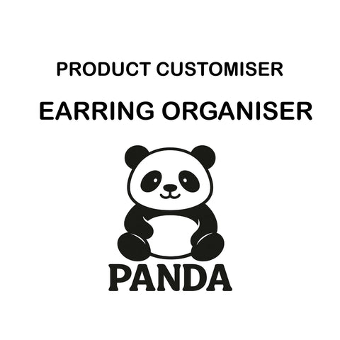 PANDA PRINT EARRING ORGANIZER CUSTOMISER