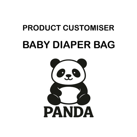 PANDA PRINT BABY DIAPER BAG CUSTOMISER