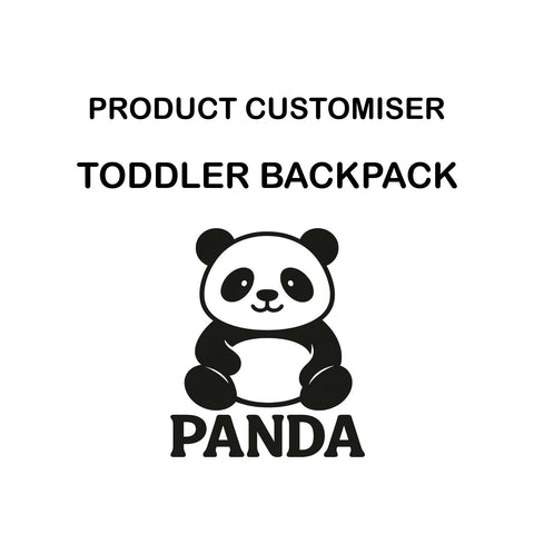 PANDA PRINT TODDLER BACKPACK CUSTOMISER