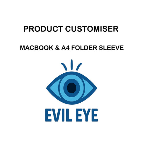EVIL EYE PRINT MACBOOK & A4 FOLDER SLEEVE CUSTOMISER