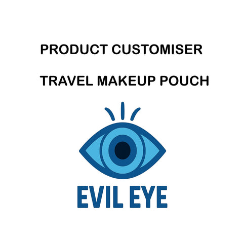 EVIL EYE PRINT TRAVEL MAKEUP POUCH SET CUSTOMISER