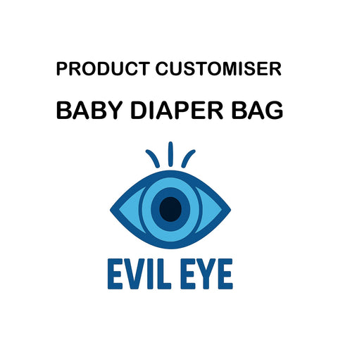 EVIL EYE PRINT BABY DIAPER BAG CUSTOMISER