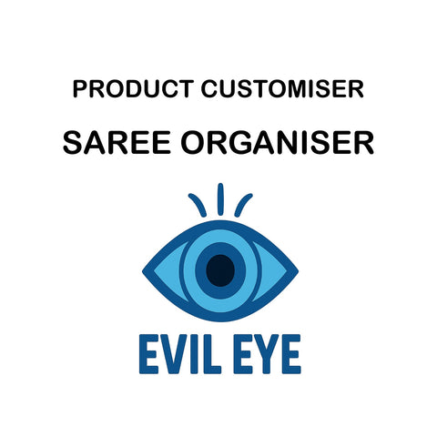 EVIL EYE PRINT SAREE ORGANISER CUSTOMISER
