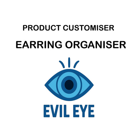 EVIL EYE PRINT EARRING ORGANIZER CUSTOMISER
