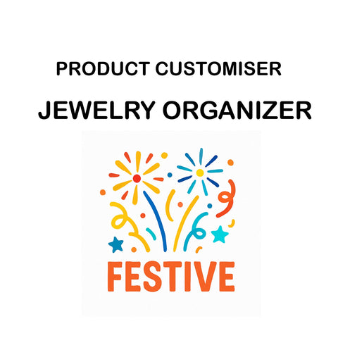 FESTIVE PRINT JEWELRY ORGANISER CUSTOMISER