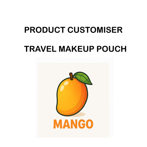 MANGO PRINT TRAVEL MAKEUP POUCH SET CUSTOMISER
