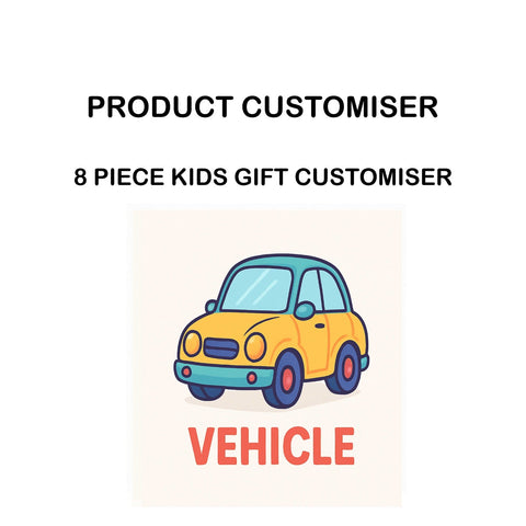 VEHICLE PRINT 8 PIECE KIDS GIFT CUSTOMISER