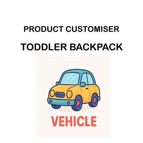 VEHICLE PRINT TODDLER BACKPACK CUSTOMISER