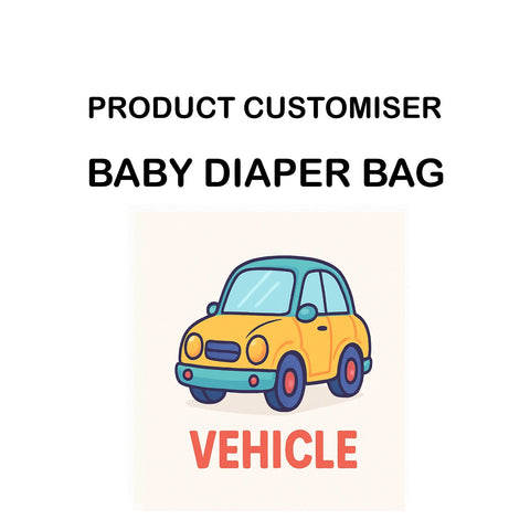 VEHICLE PRINT BABY DAIPER BAG CUSTOMISER