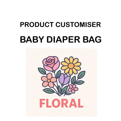 FLORAL PRINT BABY DIAPER BAG CUSTOMISER