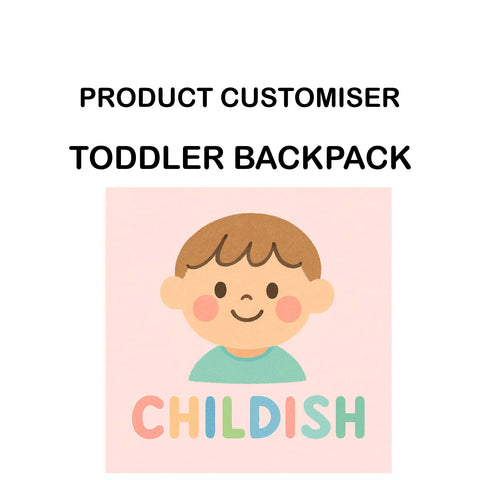 CHILDISH PRINT TODDLER BACKPACK CUSTOMISER