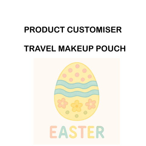 EASTER PRINT TRAVEL MAKEUP POUCH SET CUSTOMISER