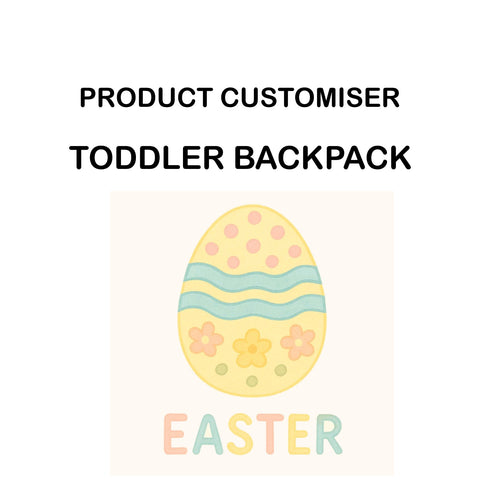 EASTER PRINT TODDLER BACKPACK CUSTOMISER