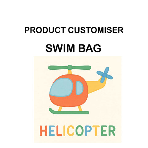 HELICOPTER PRINT SWIMMING BAG CUSTOMISER