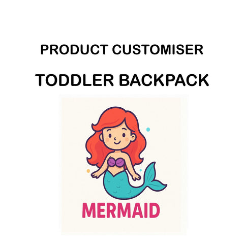 MERMAID PRINT TODDLER BACKPACK CUSTOMISER