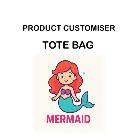 MERMAID PRINT TOTE BAG CUSTOMISER