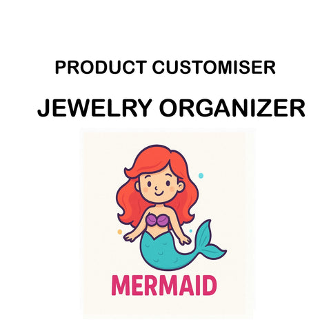 MERMAID PRINT JEWELRY ORGANISER CUSTOMISER