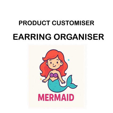 MERMAID PRINT EARRING ORGANIZER CUSTOMISER