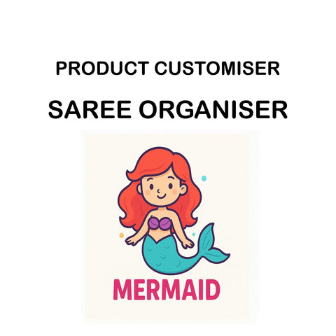 MERMAID PRINT SAREE ORGANISER CUSTOMISER