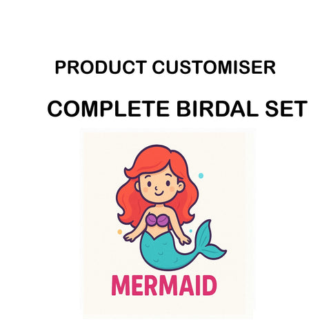 MERMAID PRINT COMPLETE BRIDAL SET CUSTOMISER