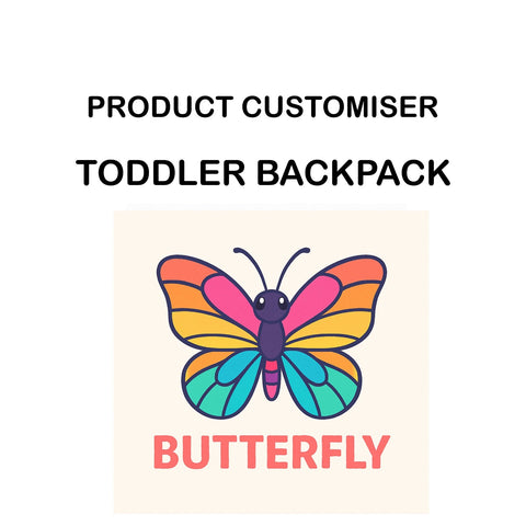 BUTTERFLY PRINT TODDLER BACKPACK CUSTOMISER