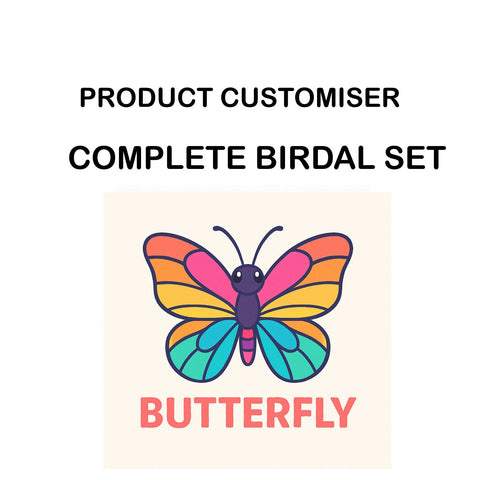 BUTTERFLY PRINT COMPLETE BRIDAL SET CUSTOMISER