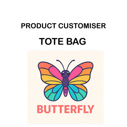 BUTTERFLY PRINT TOTE BAG CUSTOMISER