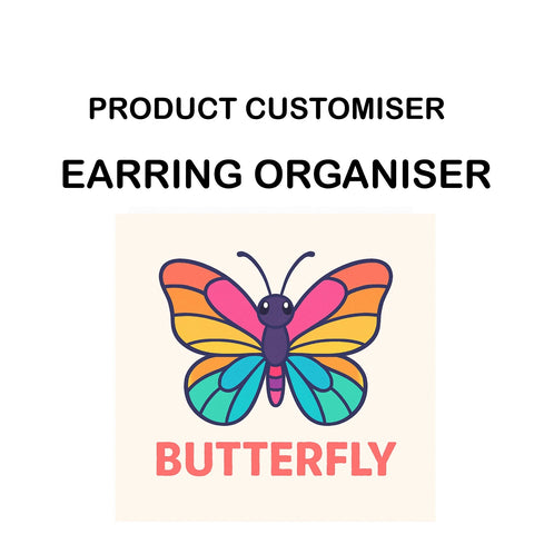 BUTTERFLY PRINT EARRING ORGANIZER CUSTOMISER