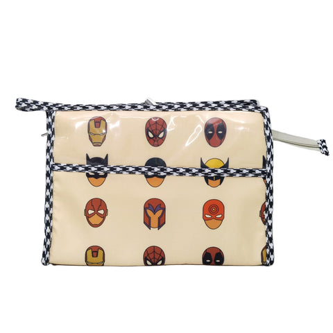 SUPER MASK PARADE PRINT TRIOZIP TOILETRY BAG