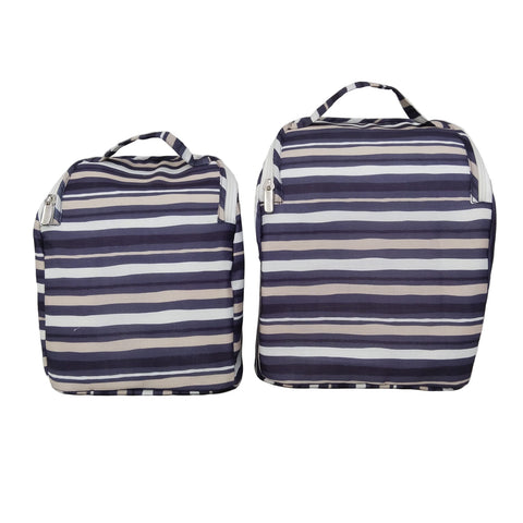 NAVY SAND STRIPES PRINT SMART TIFFIN BAG
