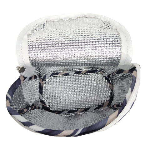 NAVY SAND STRIPES PRINT SMART TIFFIN BAG