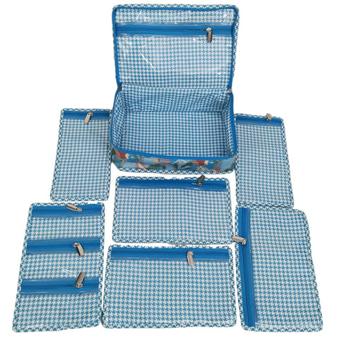 COBALT CAMO JUNGLE PRINT JEWELRY ORGANIZER