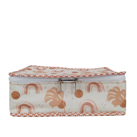 TERRACOTTA RAINBOWS PRINT JEWELRY ORGANIZER