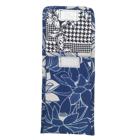 NAVY LOTUS PRINT TRAVEL DENTAL KIT