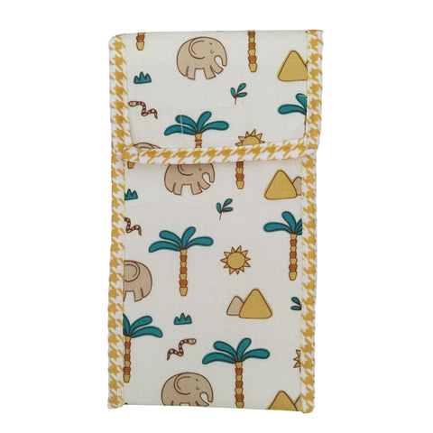 DESERT ELEPHANT PRINT TRAVEL DENTAL KIT