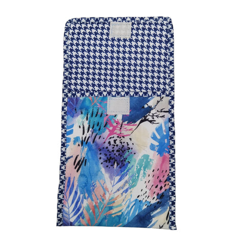 INDIGO PALM SPLASH PRINT TRAVEL DENTAL KIT