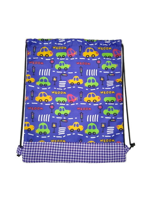 CITY VROOM PRINT DRAWSTRING BACKPACK