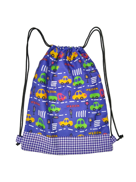 CITY VROOM PRINT DRAWSTRING BACKPACK
