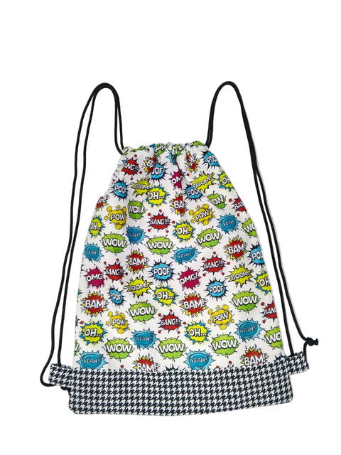 BAM BOOM BUBBLES PRINT DRAWSTRING BACKPACK