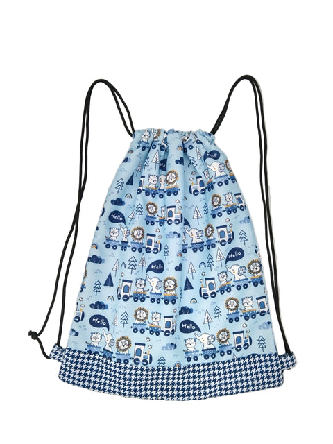JUNGLE RIDE PRINT DRAWSTRING BACKPACK