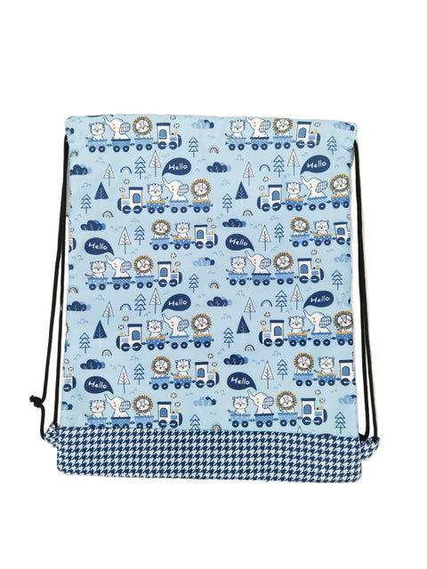 JUNGLE RIDE PRINT DRAWSTRING BACKPACK
