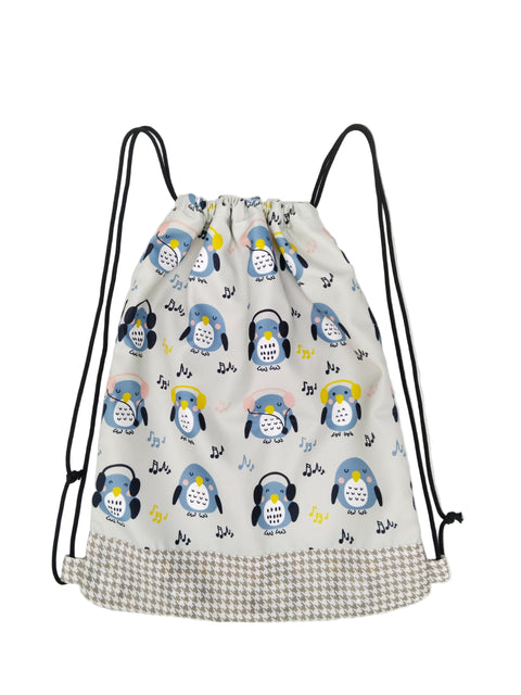 PENGUIN POP PRINT DRAWSTRING BACKPACK