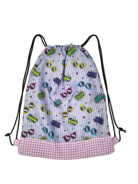 POP SUNGLASS PARTY PRINT DRAWSTRING BACKPACK