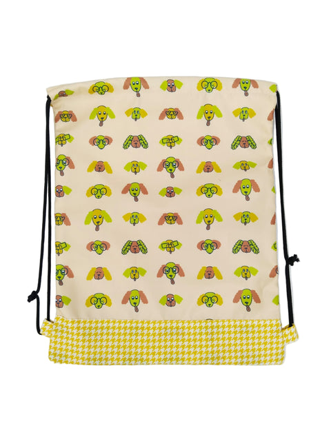 PUP PARADE PRINT DRAWSTRING BACKPACK